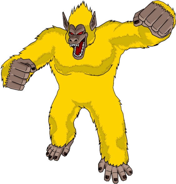 Ape Png - Dragon Ball Ozaru Dorado Clipart (573x600), Png Download