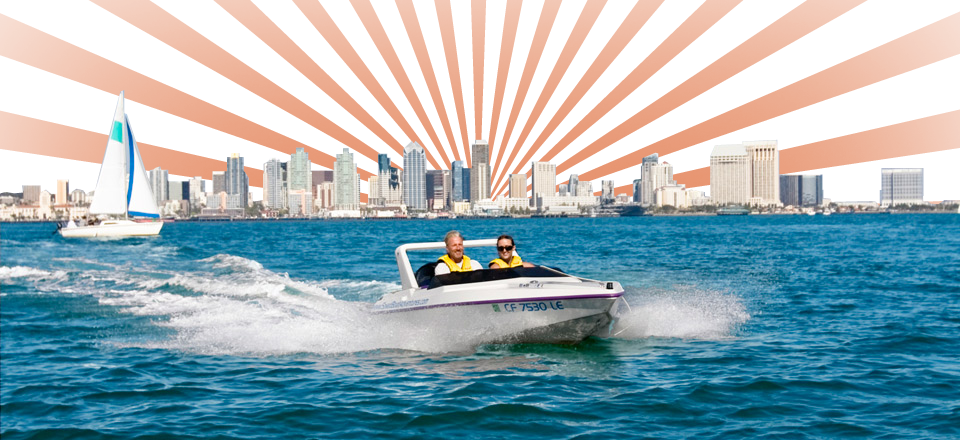 San Diego Speed Boat Adventures Clipart (960x440), Png Download