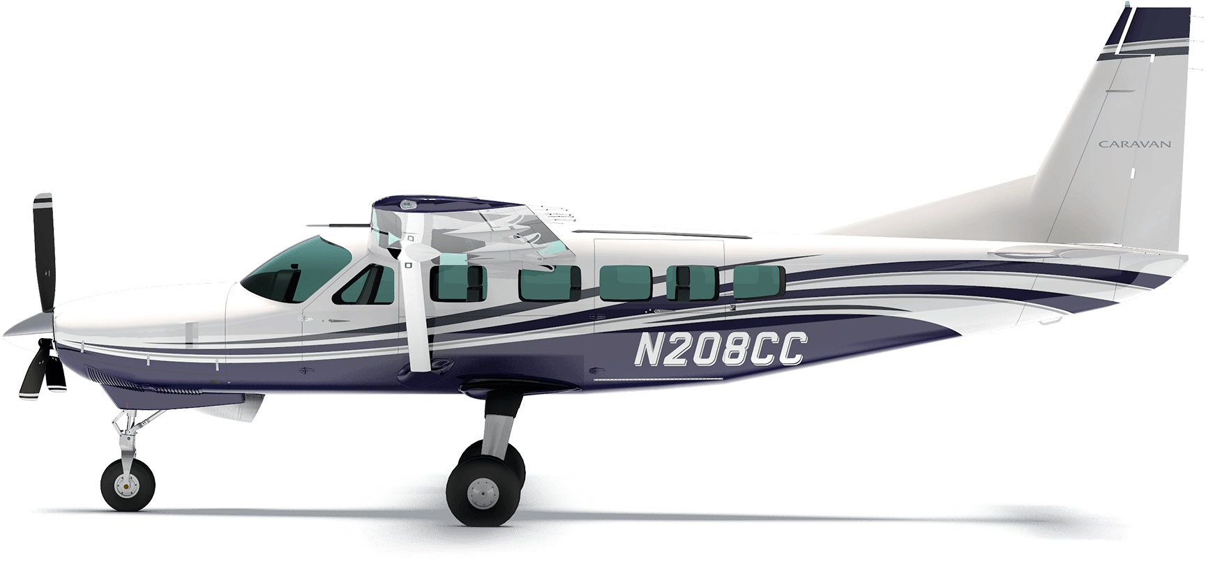 Cessna Drawing Caravan - Cessna 208 Caravan Clipart - Large Size Png Image ...