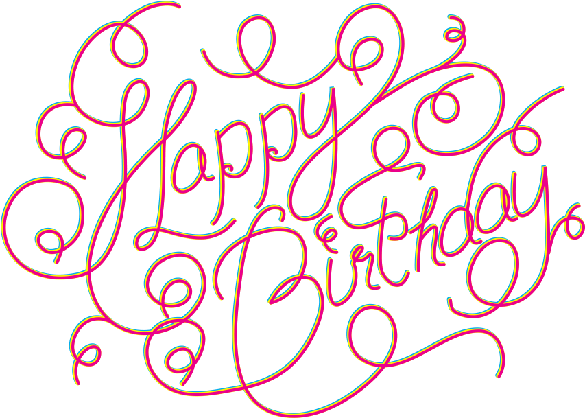 Happy Birthday Girly Fonts Clipart - Happy Birthday In Transparent Font - Png Download (900x642), Png Download