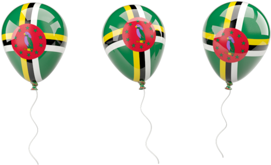 Illustration Of Flag Of Dominica - Dominica Flag Balloon Clipart (640x480), Png Download