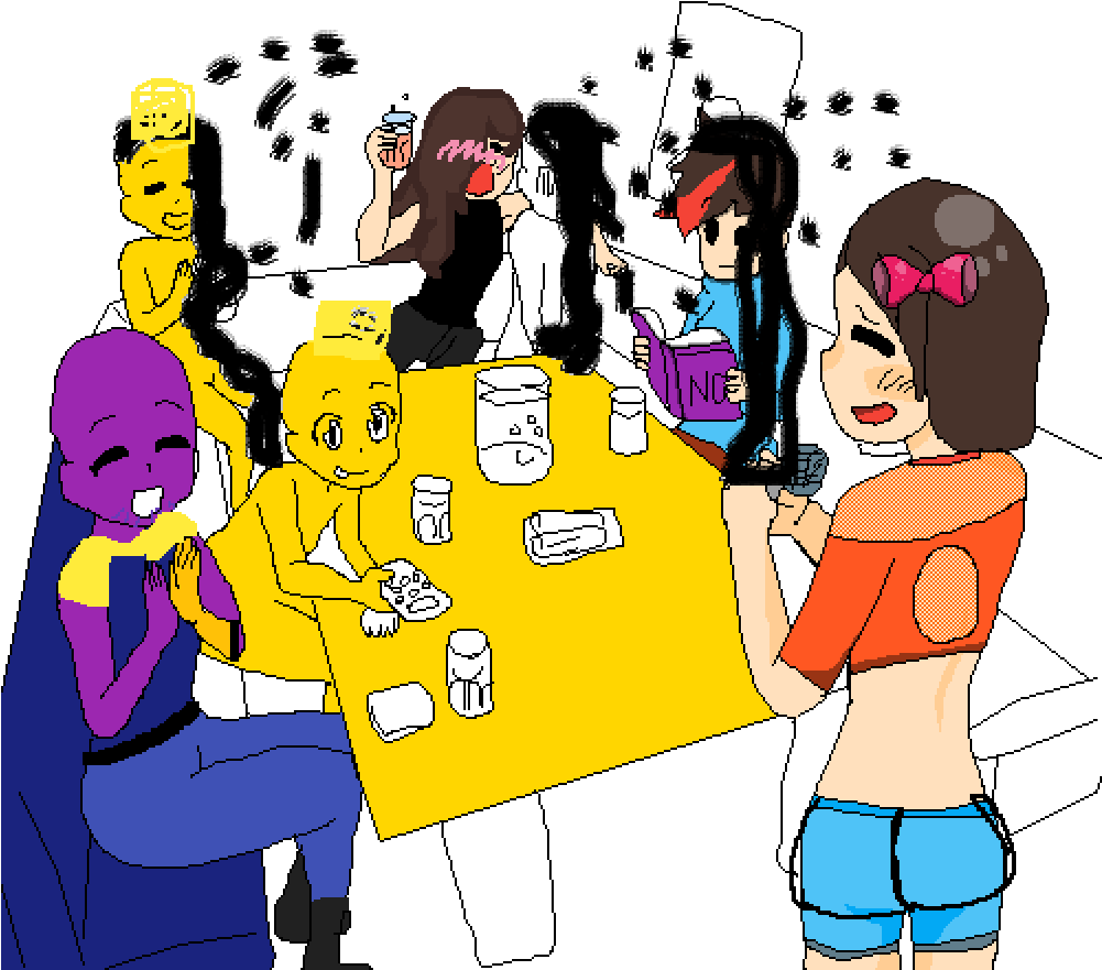 Thanos With The Homies - Cartoon Clipart (1000x900), Png Download