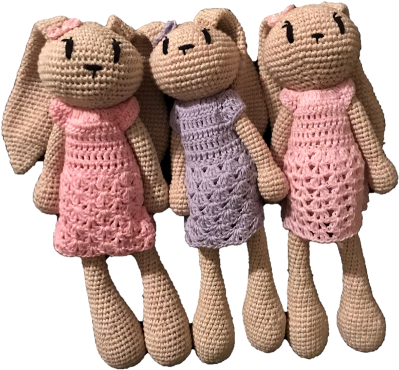 Kawaii Pink Bunny Girl - Stuffed Toy Clipart (844x765), Png Download