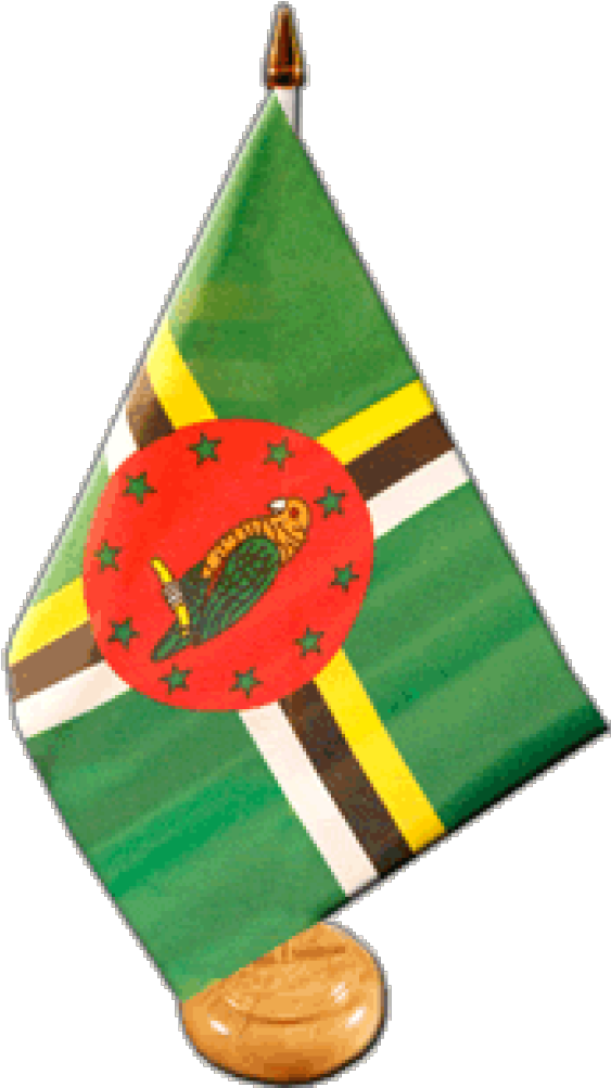 Dominica Table Flag - Illustration Clipart (1500x1177), Png Download