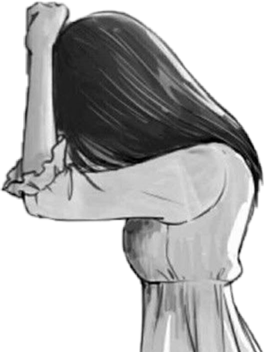 Download Sad Anime Girl And Cry , Png Download - Sad Broken Heart Girls