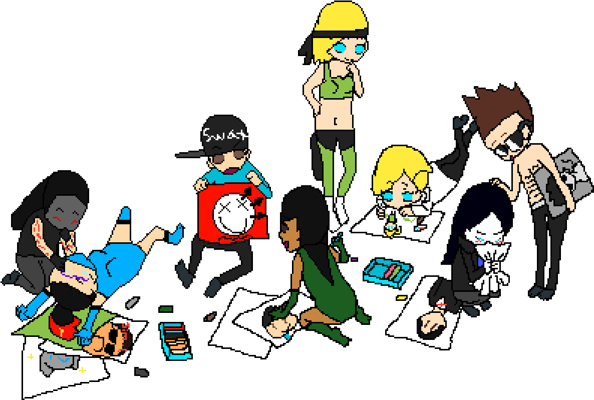 Some Of My Mortal Kombat Homies - Cute Avengers Fan Art Clipart (1200x840), Png Download