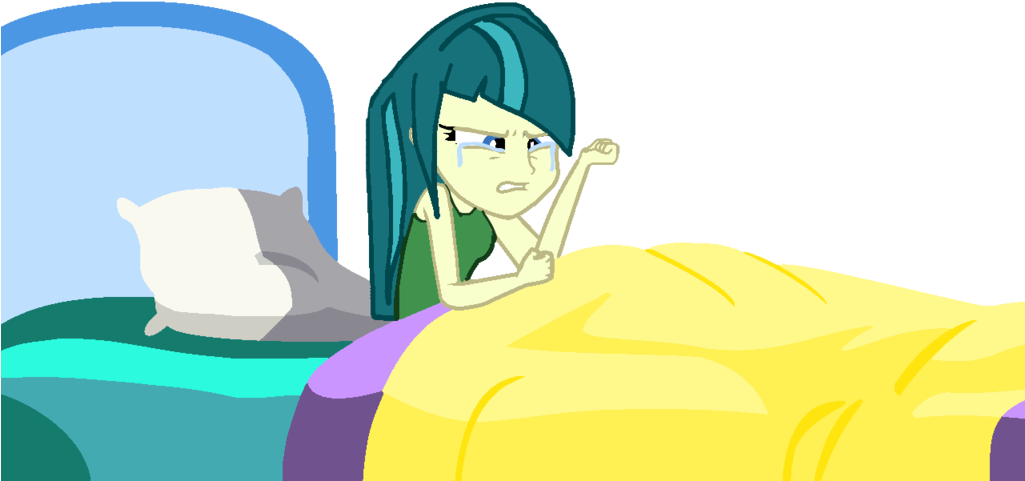 Gouhlsrule, Bed, Crying, Equestria Girls, Juniper Montage, - Equestria Girls Juniper Montage Clipart (1025x481), Png Download