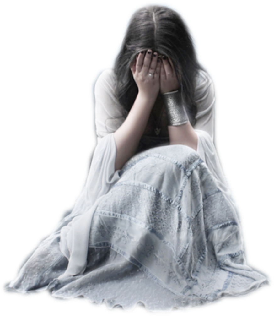 #woman #girl #sad #crying #freetoedit - Sad Girl Picsart Png Clipart (1024x1119), Png Download