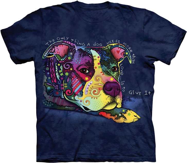 Pit Bull Is Love Tees Are Me - Dean Russo Dog Art Clipart (750x648), Png Download