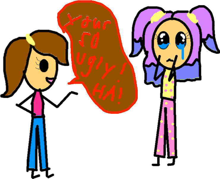 Mean Girl Crying Girl Clipart (741x604), Png Download