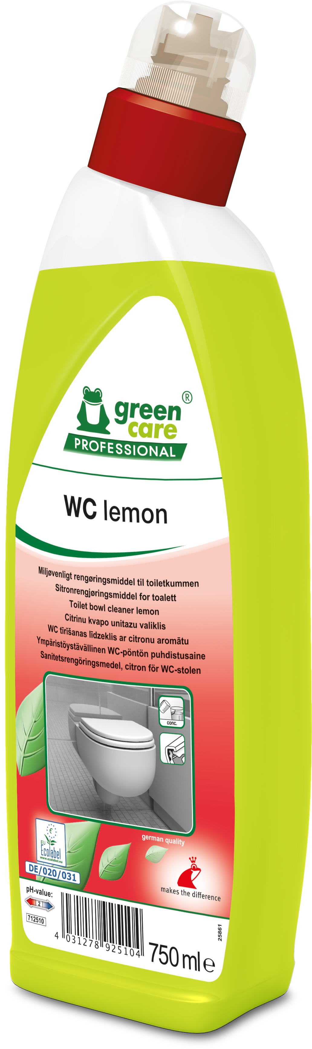 Wc Lemon 750ml Web - Tana Toilet Cleaner Clipart (3000x3700), Png Download