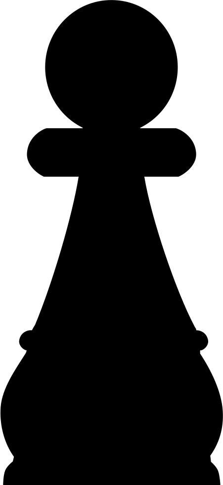 Pawn Chess Piece Silhouette Clipart (451x980), Png Download
