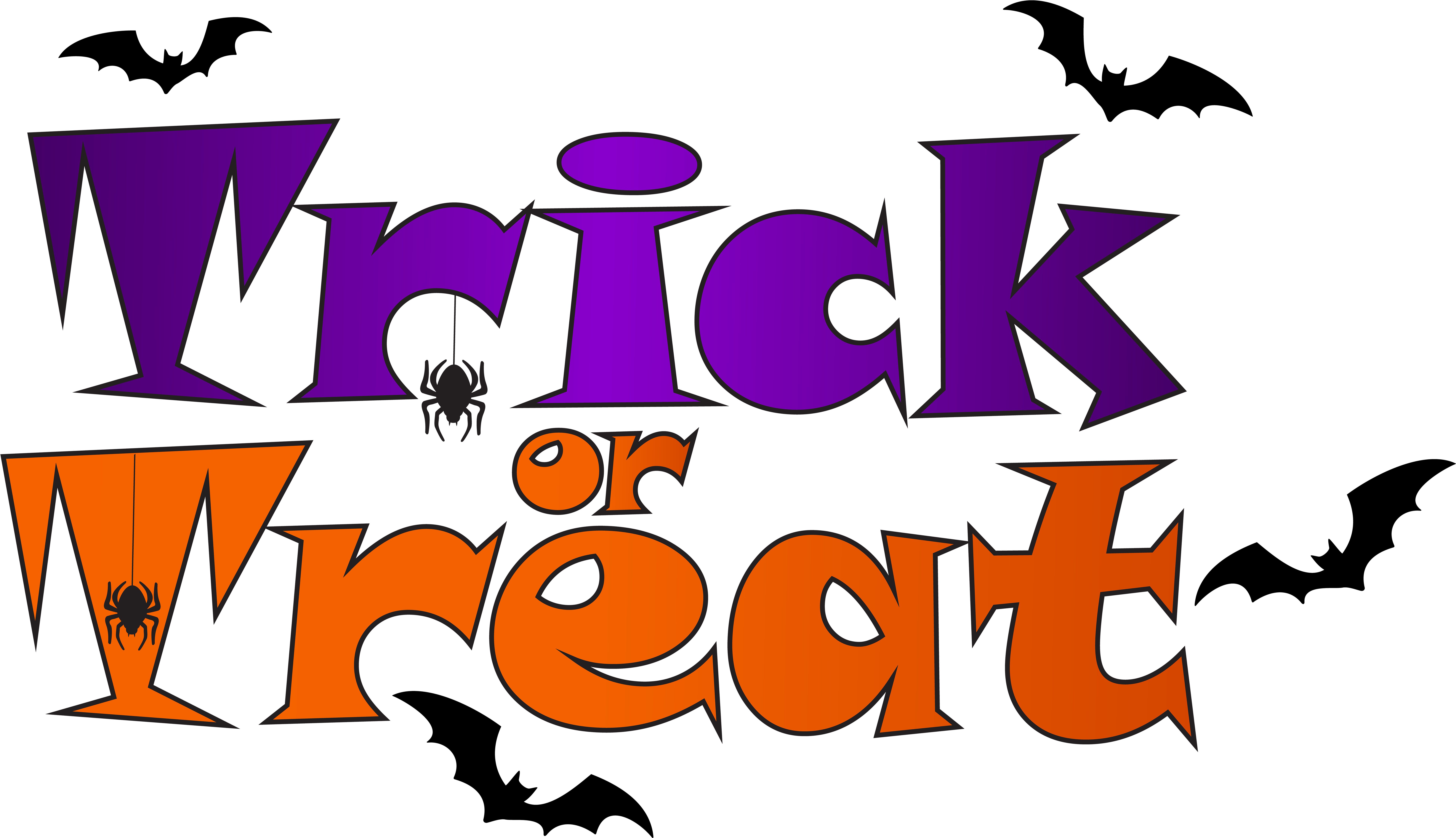 Png Freeuse Trick Png Clip Art Gallery Yopriceville - Trick Or Treat Png Transparent Png (8000x4723), Png Download