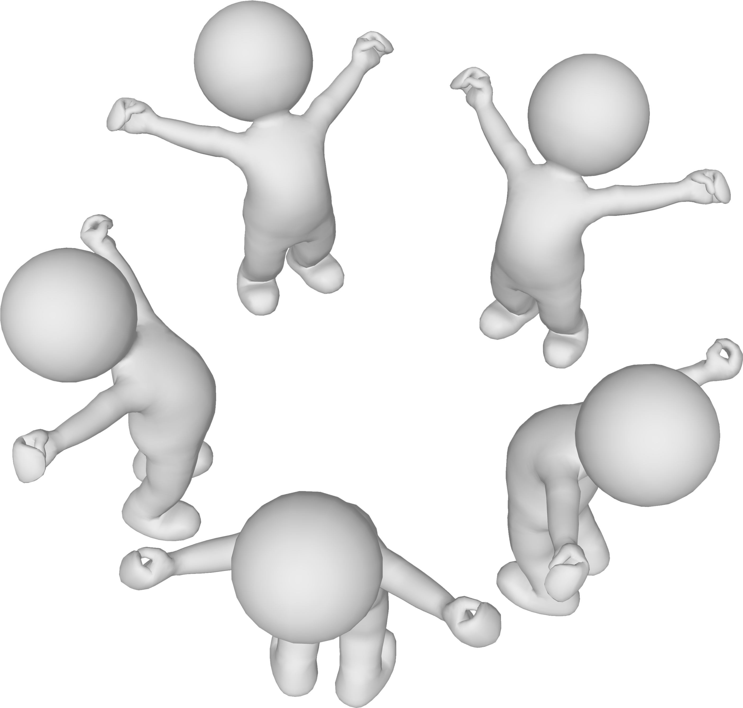 3d People Png - 3d White People Png Clipart (2810x2678), Png Download