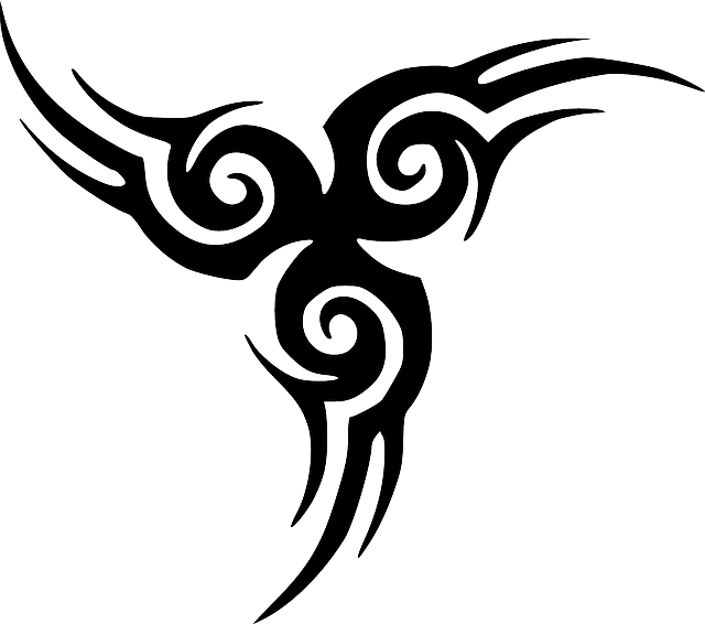 Free Vector Graphic Tattoo Black - Tribal Tattoos Clip Art - Png Download (640x566), Png Download