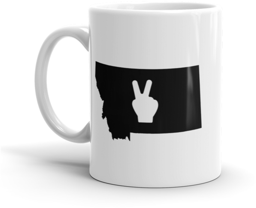 Montana Peace Sign Mug - Mug Clipart (600x600), Png Download