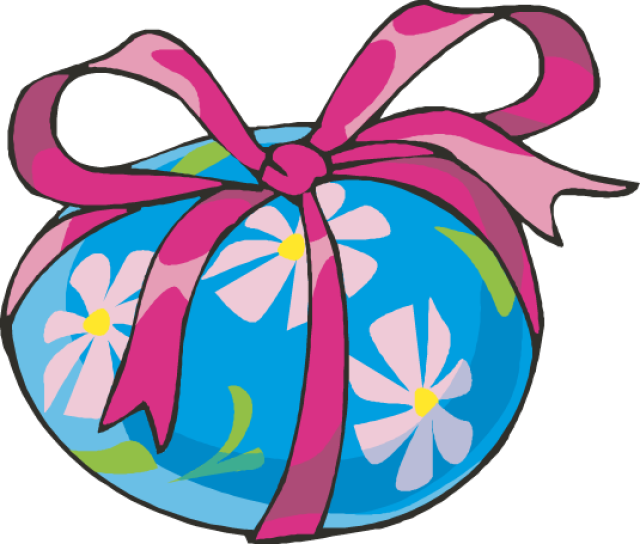 Easter Eggs Clipart - Transparent Pink Easter Bow - Png Download (640x544), Png Download