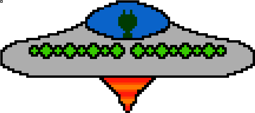 Pixel Ufo Png , Png Download - Graphic Design Clipart (865x385), Png Download