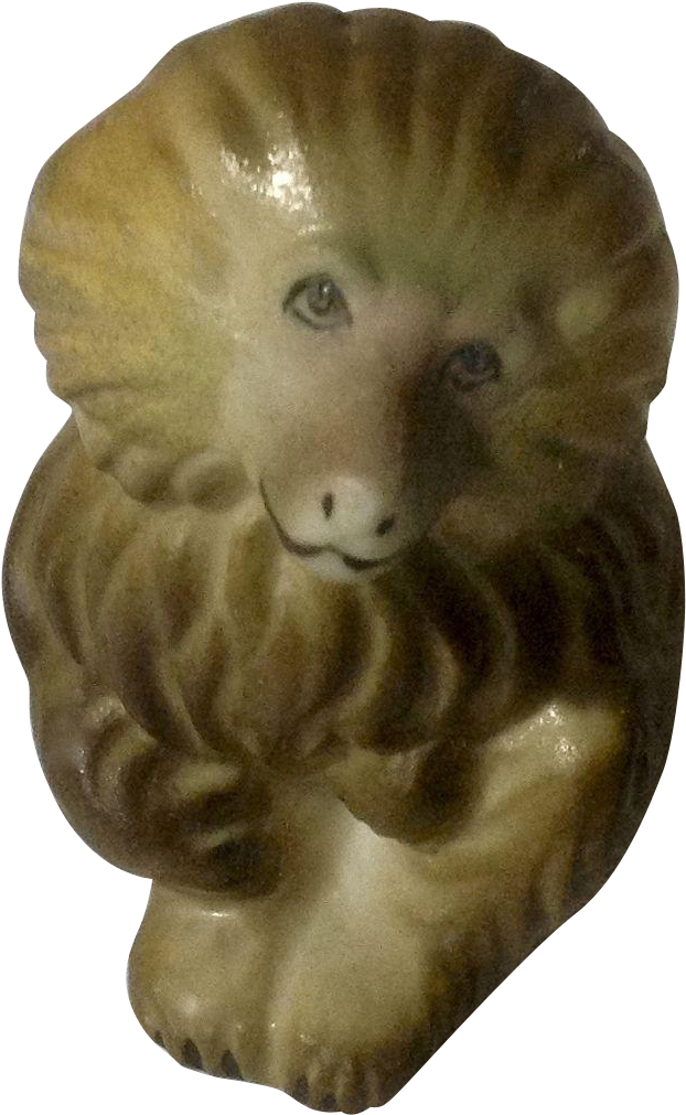 Vintage Rare Baboon Monkey Bone China Miniature Figurine - Bronze Sculpture Clipart (1010x1010), Png Download