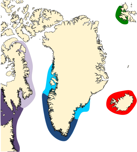 Distribution Of Common Seals In And Near Greenland Clipart (559x600), Png Download