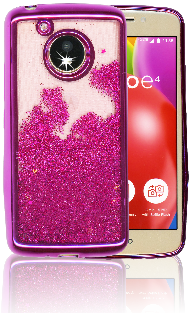 Motorola E4 Mm Electroplated Glitter Case With Stars - Iphone Clipart (773x1280), Png Download