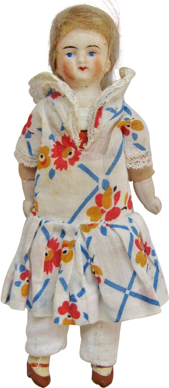 German Bisque Shoulder Head Doll House Doll Young Girl - Barbie Clipart (1268x1268), Png Download