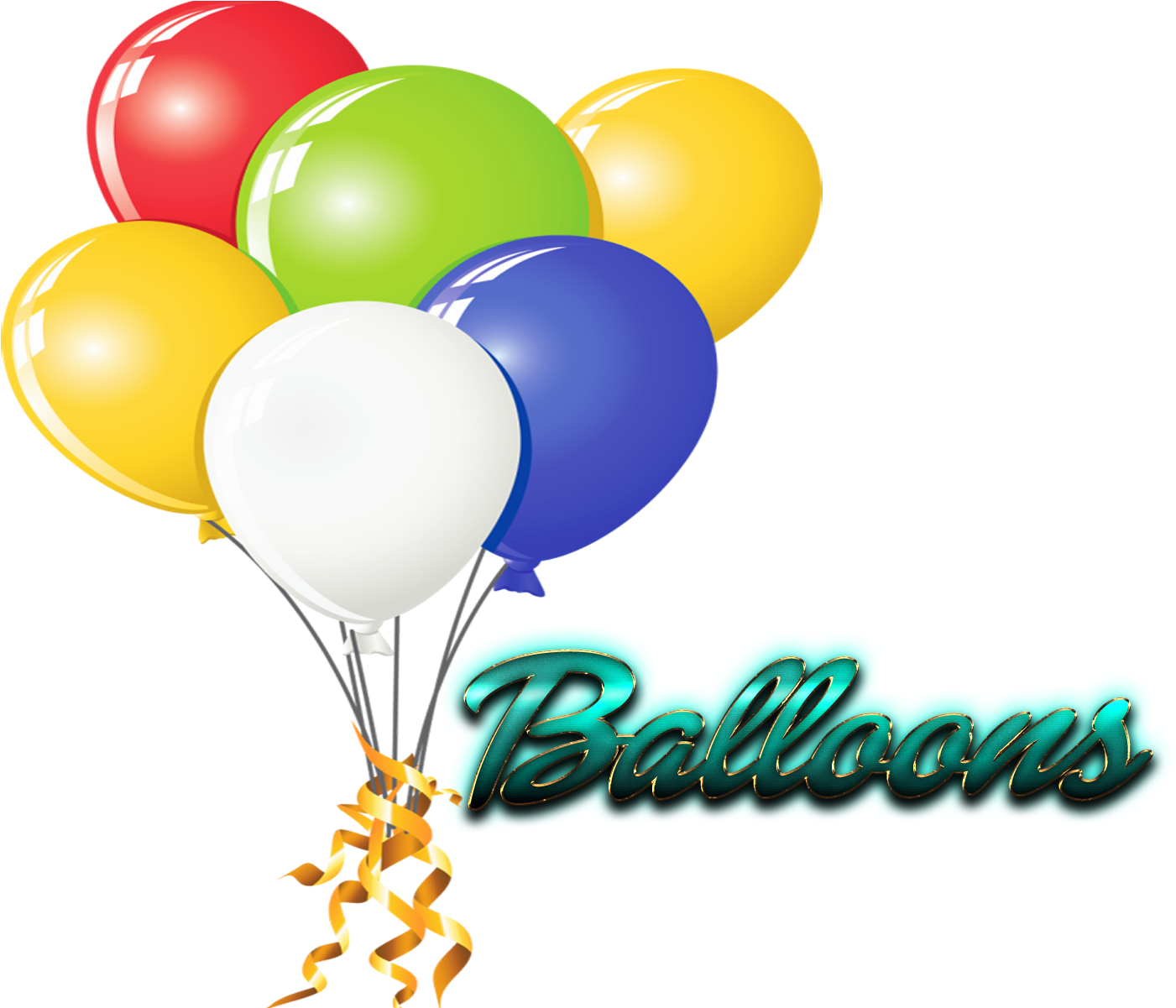 Balloons Free Png Image - Clip Art Transparent Png (1464x1200), Png Download