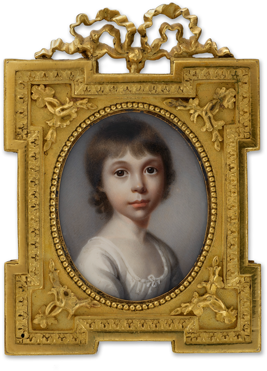 A Portrait Miniature Of A Young Girl, Wearing White - Picture Frame Clipart (800x800), Png Download