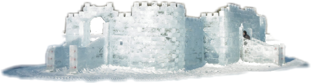 #ice #icecastles #castle #cold #frozen #snow #snowcastle - Castle Clipart (1024x273), Png Download