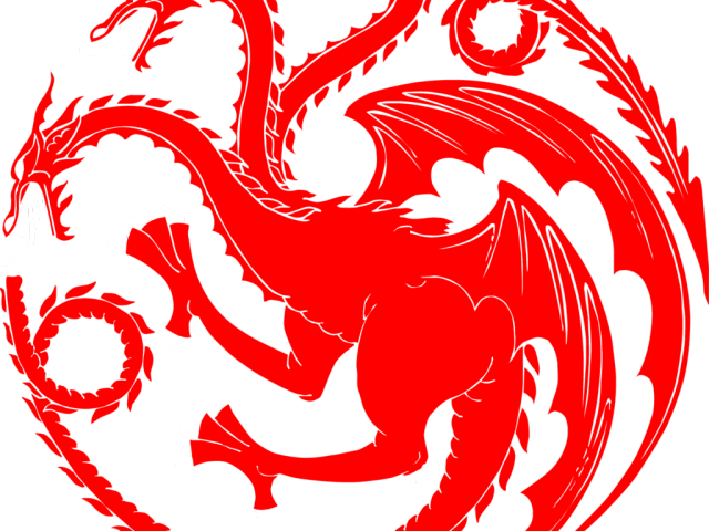 Game Of Thrones Logo Png Transparent Images - Transparent House Targaryen Sigil Clipart (640x480), Png Download