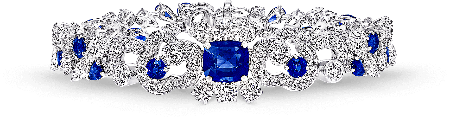 A Graff Nuage Sapphire And Diamond Bracelet - Graff Bracelet Clipart (2000x2000), Png Download