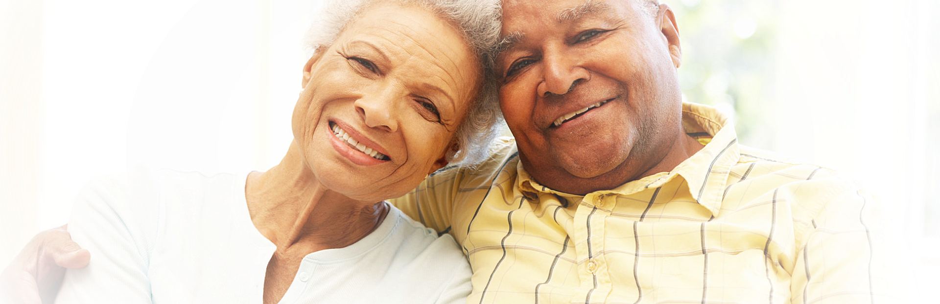 Happy Old Couple - Elderly African American Couples Clipart (1920x622), Png Download