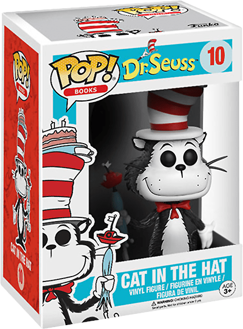 Funko Pop Books Dr Seuss Cat In The Hat Umbrella Cake - Box Lunch Cat In The Hat Funko Clipart (500x678), Png Download