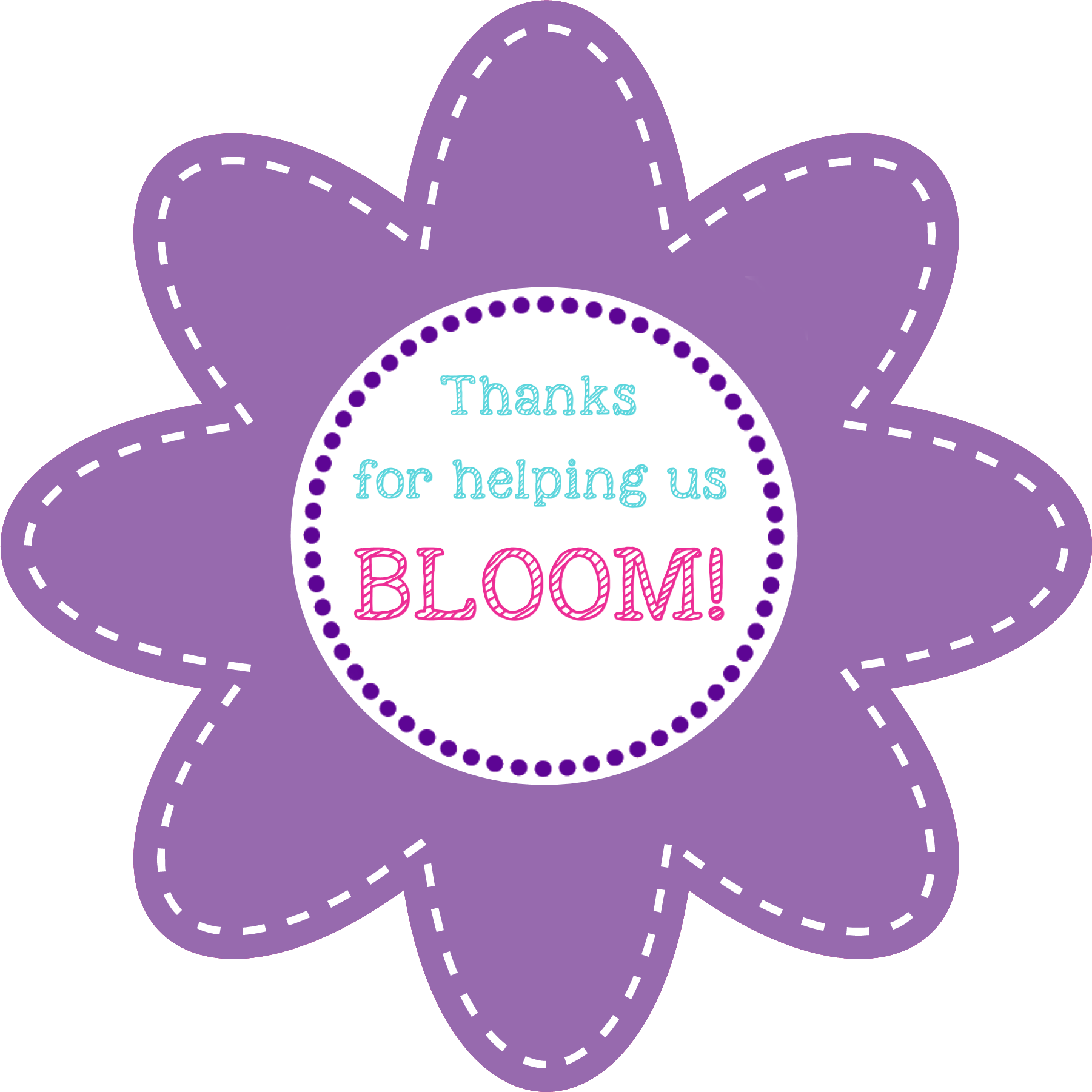 Free Printable Gift Tags Teacher Appreciation Day 207974 - Thank You For Helping Me Bloom Printable Free Clipart (1801x1801), Png Download