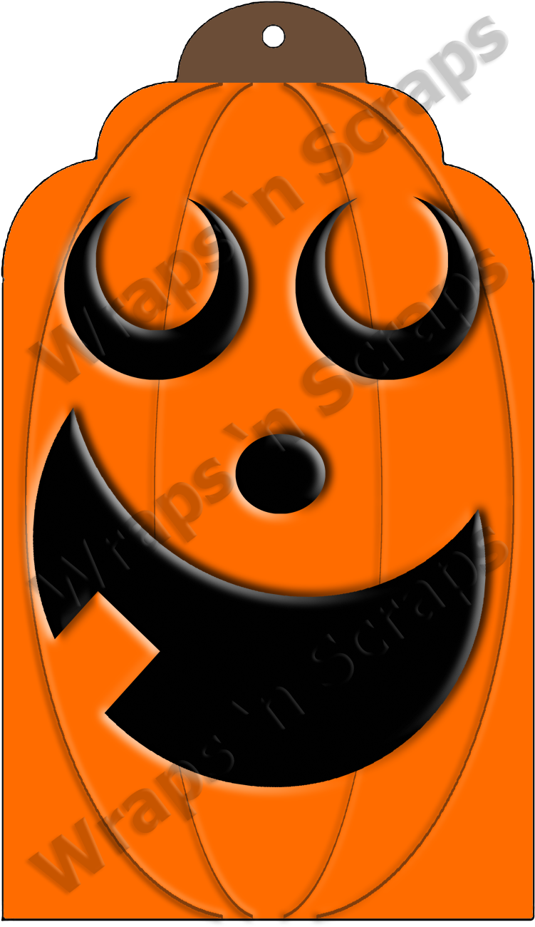 Jack O Lantern Gift Tags Clipart (786x1341), Png Download