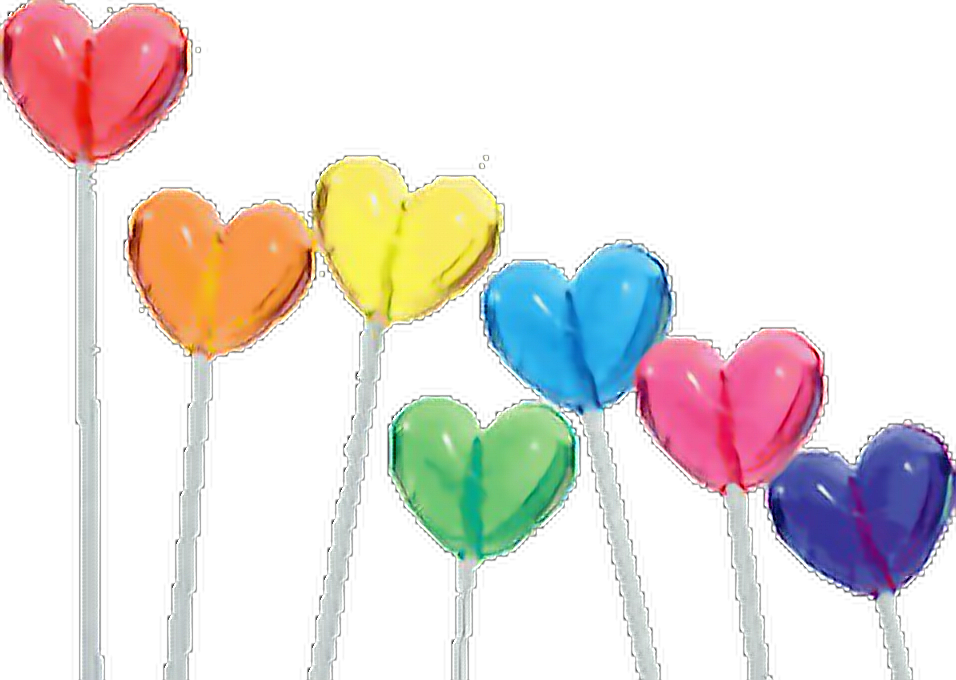 #suckers #lollipops #hearts #candy #border #corner - Candy Transparent Clipart (956x680), Png Download