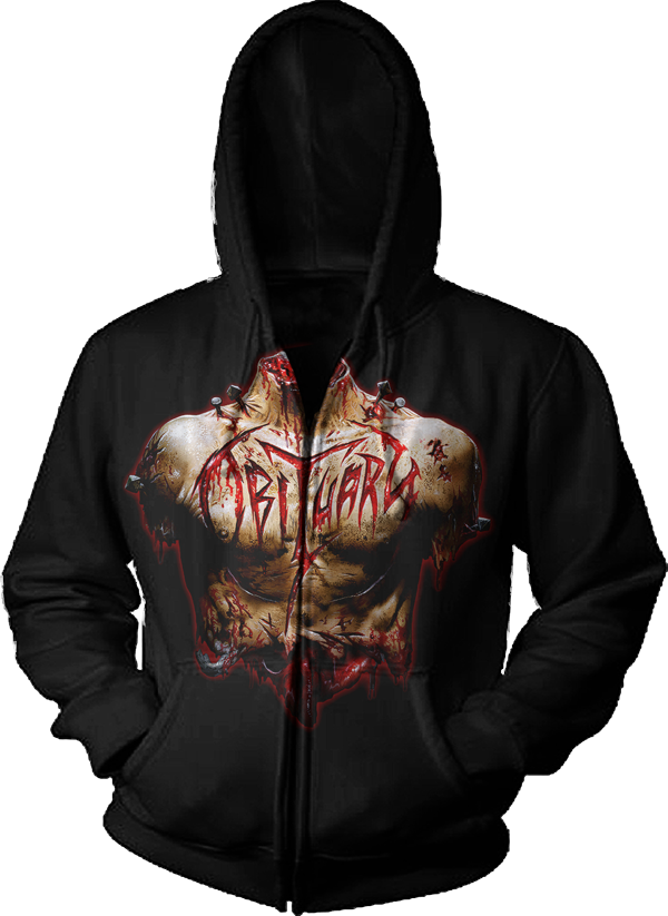 Hoodie Zip Inked A - Merch Obituary Clipart (600x823), Png Download