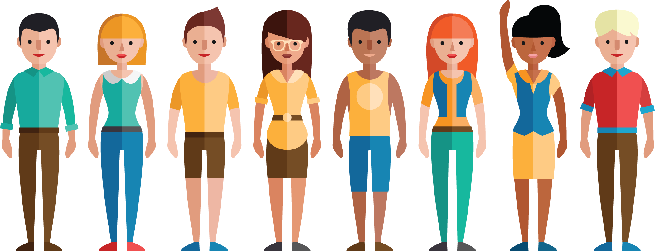 Wedidit - Line Of People Png Clipart (2100x806), Png Download