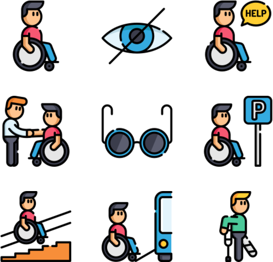 Disabled People Assistance - Icon Color Friend Png Clipart (600x564), Png Download
