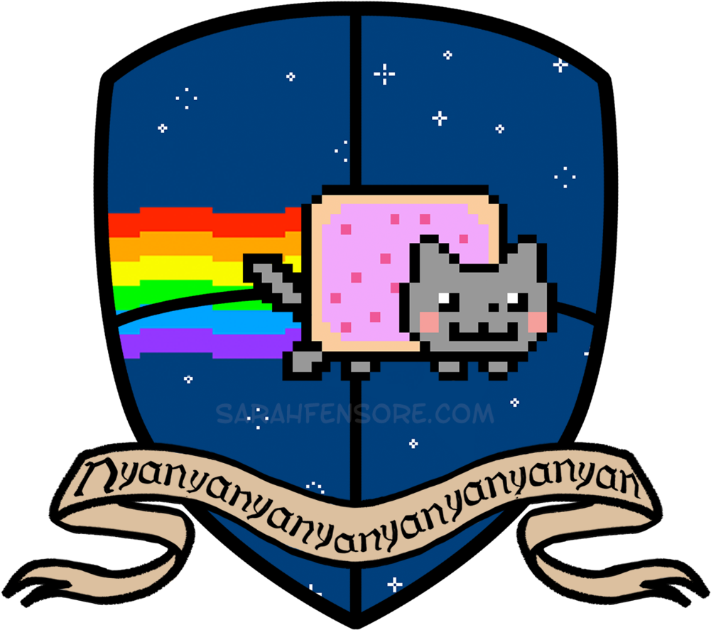 Nyan Cat Crest Roblox Nyan Cat Gif Clipart Large Size Png Image