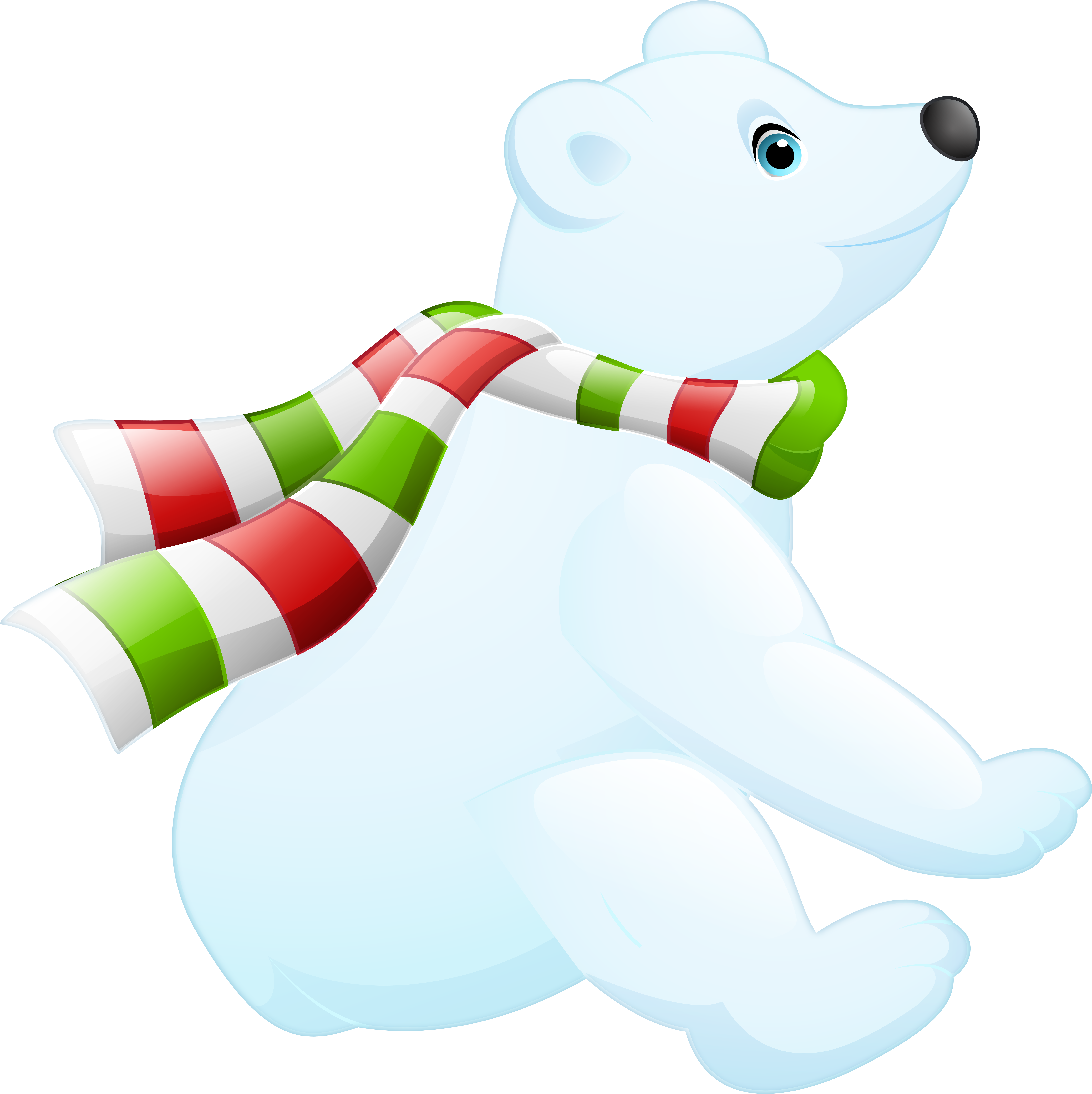 Cute Polar Bear Clip Art Image - Png Download (7984x8000), Png Download