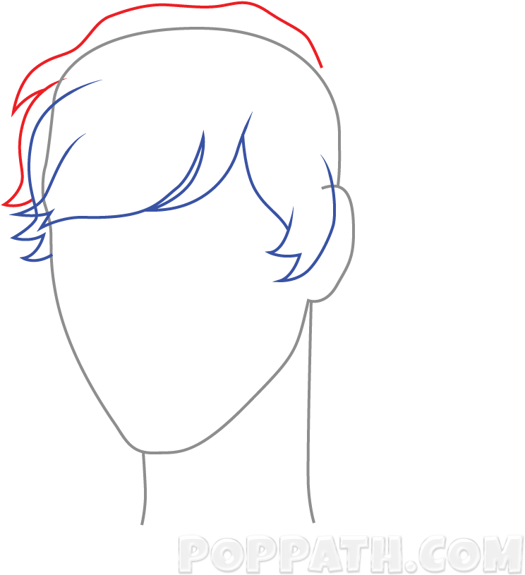 Drawing Men Man Hair - Sketch Clipart (744x815), Png Download