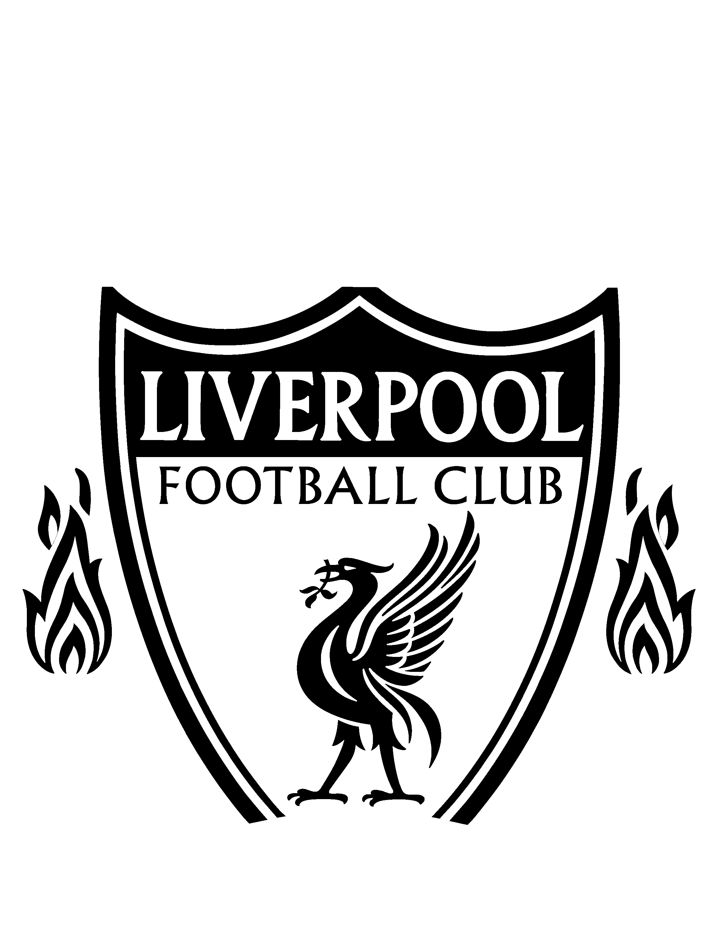 Liverpool Fc, Premier League, Logo, White, Black Png - Logo Dream League Liverpool Clipart (2400x3160), Png Download