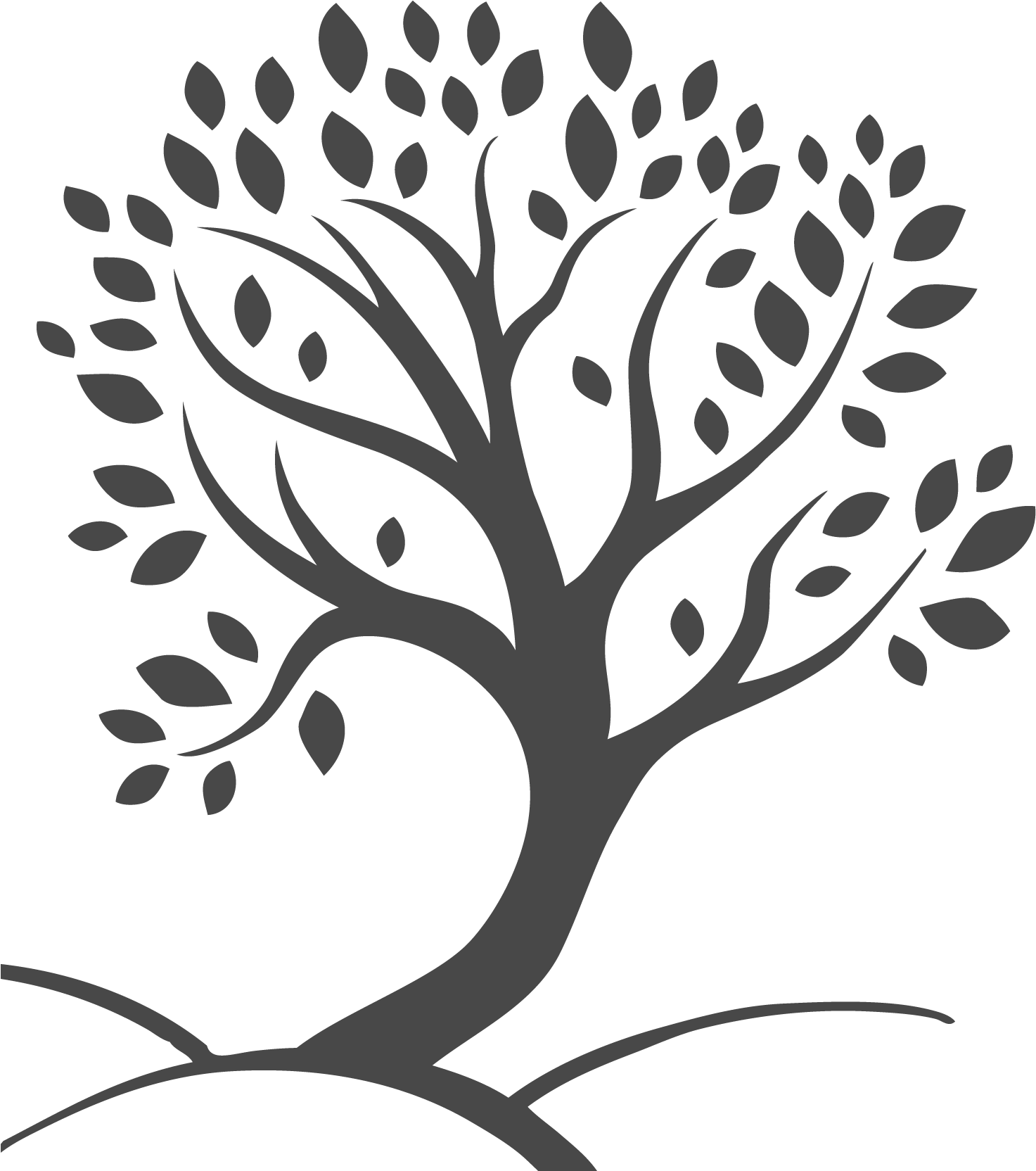 Team Member Tree - Black And White Tree Png Hd Clipart (1500x1663), Png Download