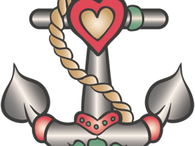 Anchor Old School Clipart (640x480), Png Download