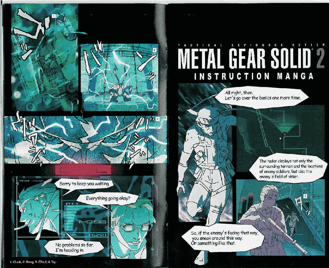 Download - Metal Gear Solid 2 Manual Clipart (1275x1650), Png Download