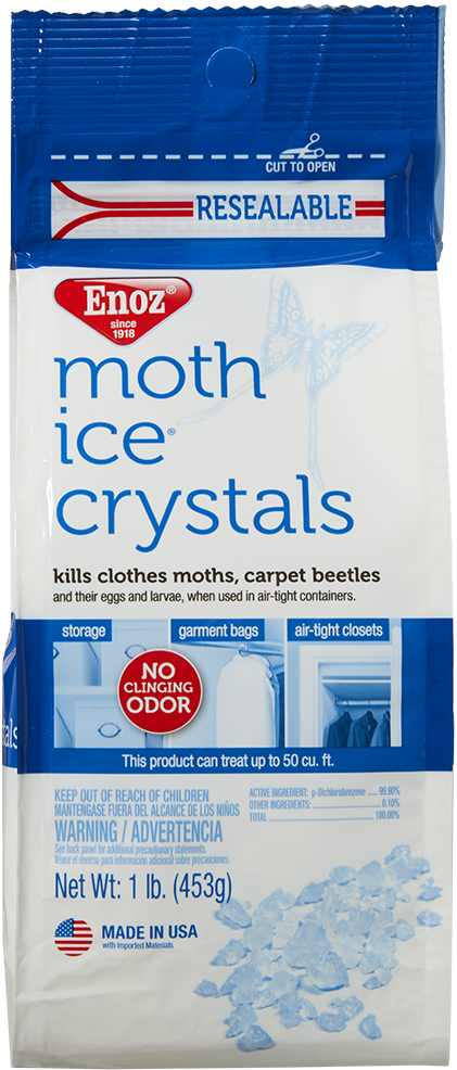 Enoz Moth Ice Crystals, Moth Killer For Clothes Moths - Enoz Moth Ice Crystals Clipart (1000x1000), Png Download