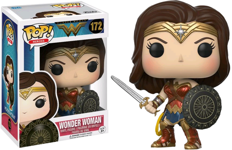 Wonder Woman - Funko Pop Dc Wonder Woman Clipart (768x497), Png Download