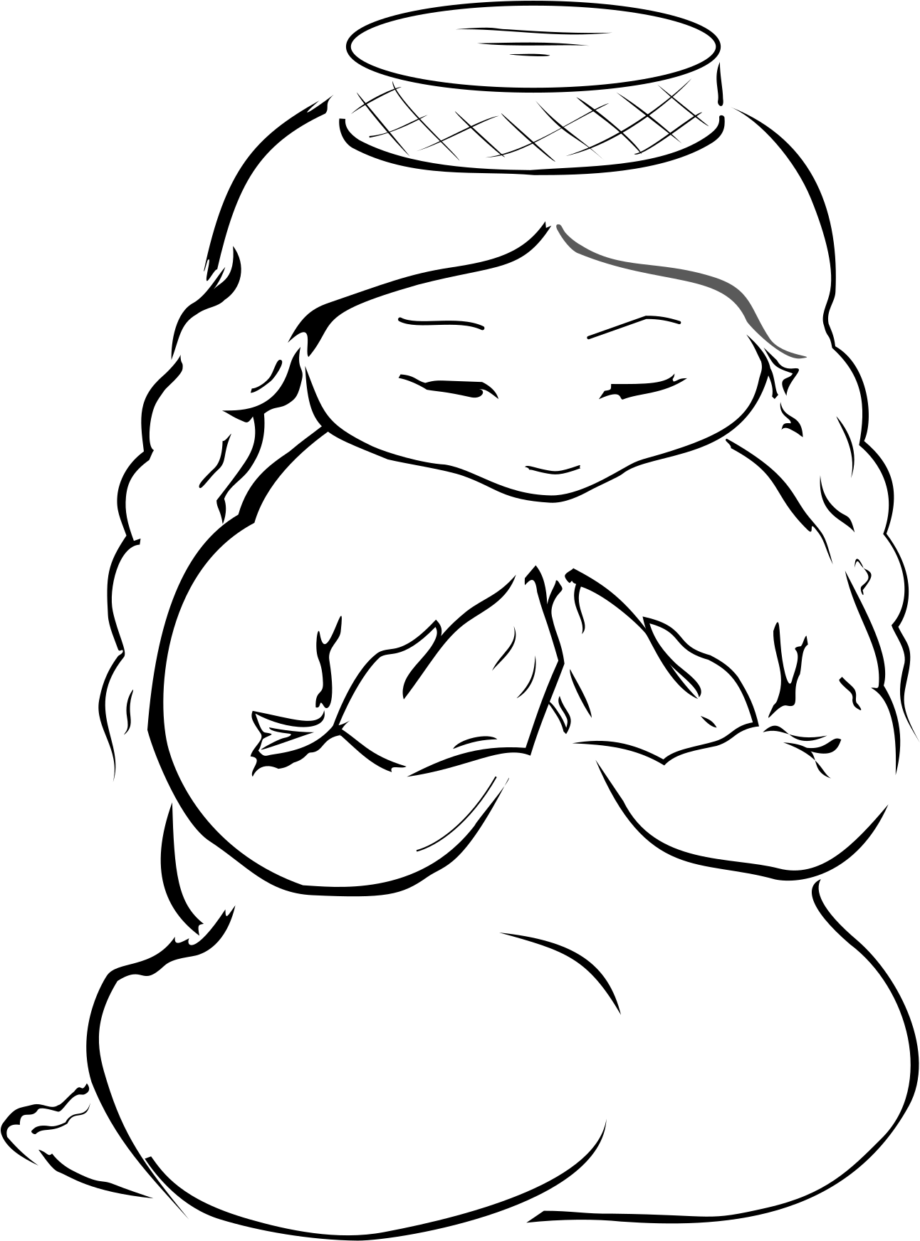 Prayer Png - Shahada Drawing Clipart (1697x2400), Png Download