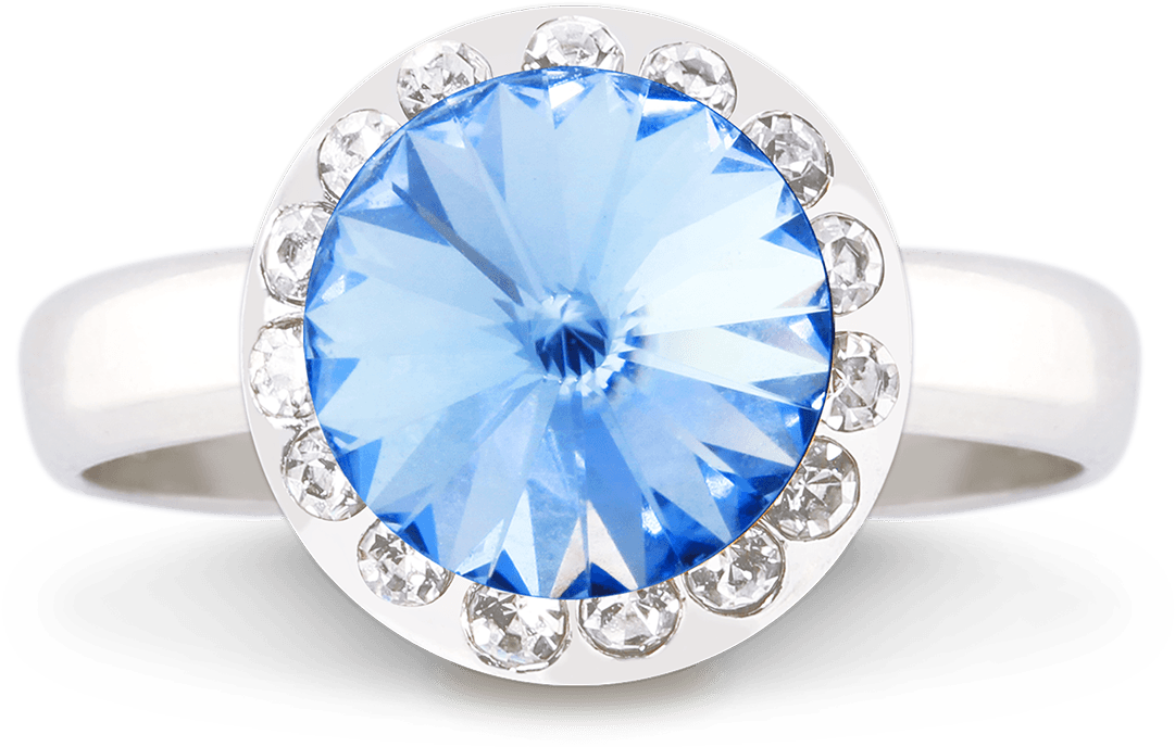 Halo Ring 1200 Light Sapphire Copy - Pre-engagement Ring Clipart (1200x1200), Png Download